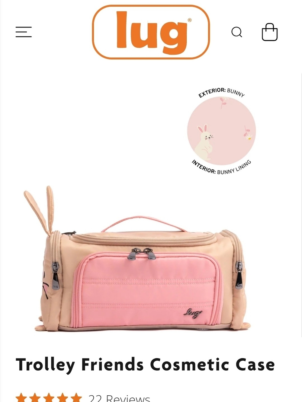 Lug Trolley Friends Cosmetic Case - Bunny